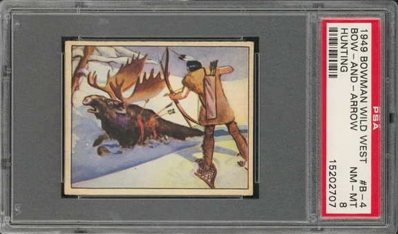 1949 Bowman "Wild West" #B-4 "Bow and Arrow" – PSA NM-MT 8 "1 of 2!"